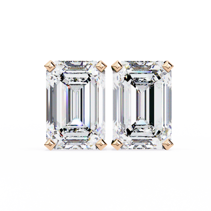 Emerald Prism Lab Grown Diamond Studs