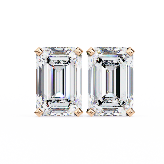 Emerald Prism Lab Grown Diamond Studs
