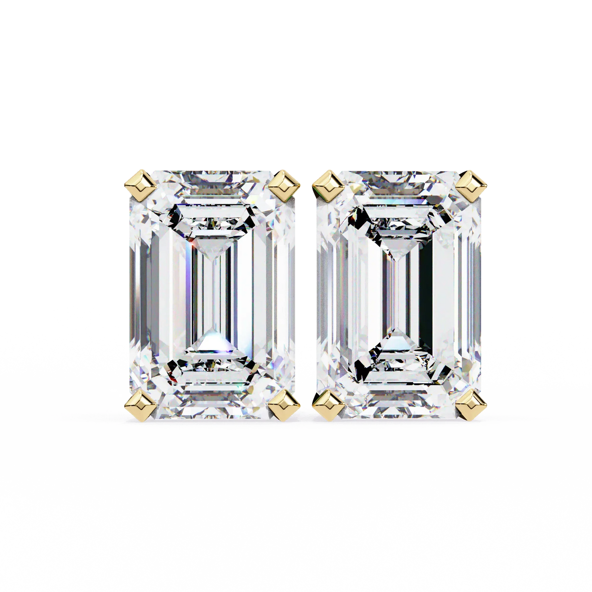 Emerald Prism Lab Grown Diamond Studs - Ophiratbf
