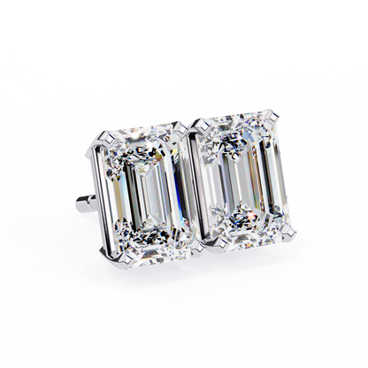 Emerald Prism Lab Grown Diamond Studs
