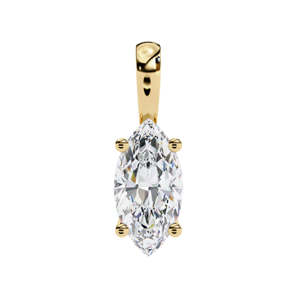 Sleek Marquise Lab-Grown Diamond Necklace