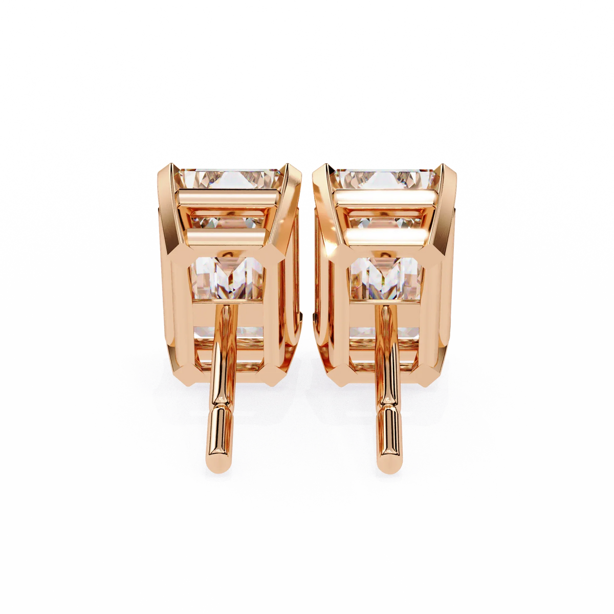 Emerald Prism Lab Grown Diamond Studs - Ophiratbf