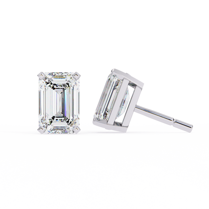 Emerald Prism Lab Grown Diamond Studs
