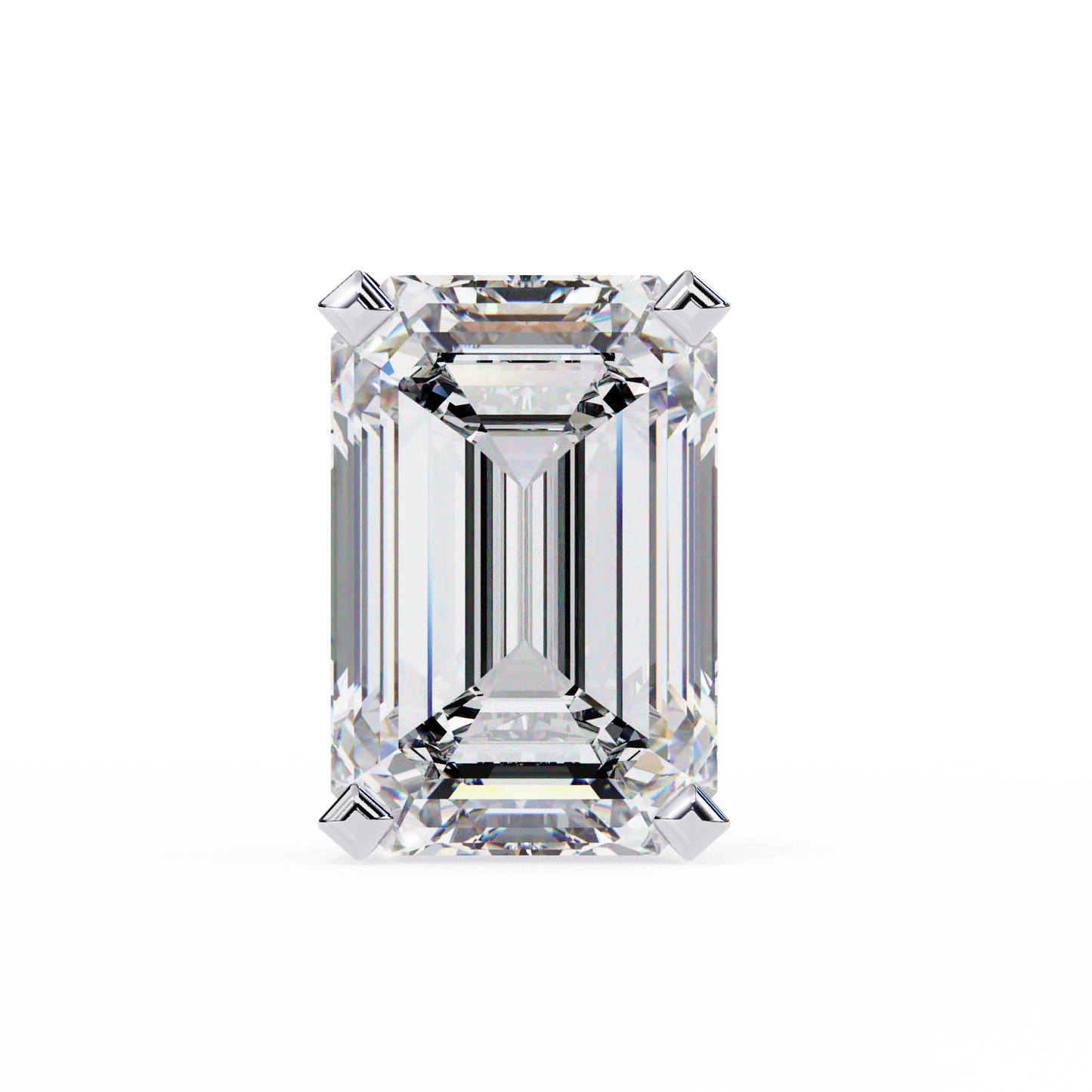 emerald prism lab grown diamond studs