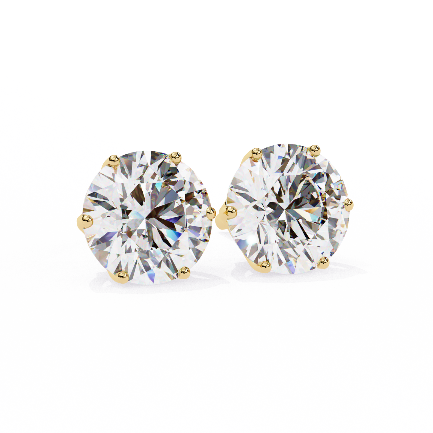 lustre round lab grown diamond studs
