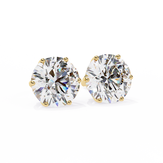 Lustre Round Lab Grown Diamond Studs