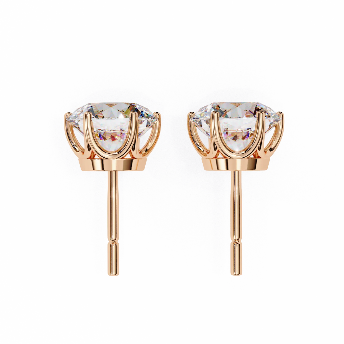 Lustre Round Lab Grown Diamond Studs - Ophiratbf
