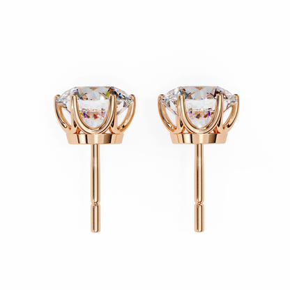 Lustre Round Lab Grown Diamond Studs