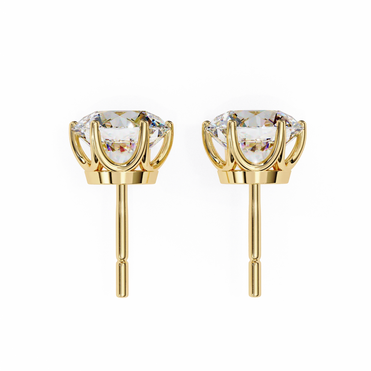 Lustre Round Lab Grown Diamond Studs - Ophiratbf