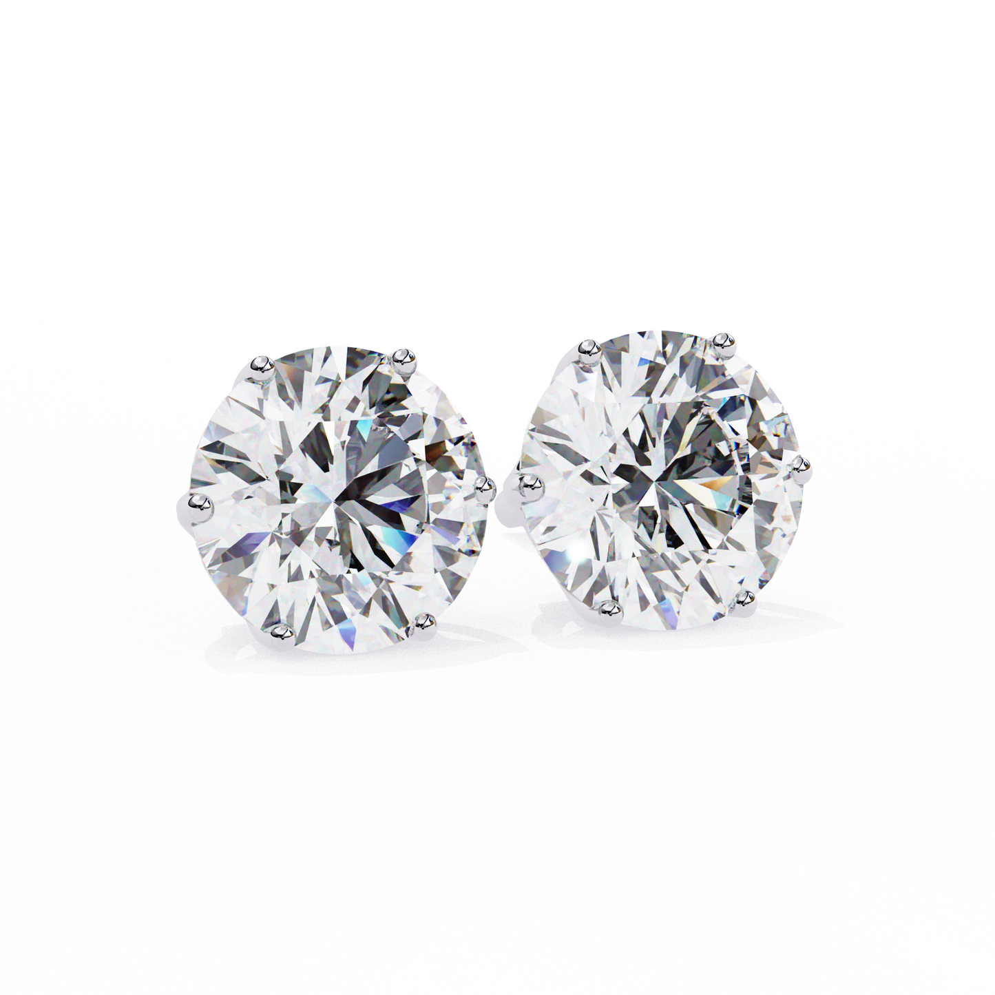 lustre round lab grown diamond studs