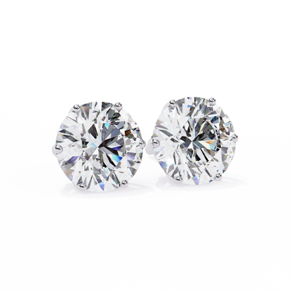 Lustre Round Lab Grown Diamond Studs