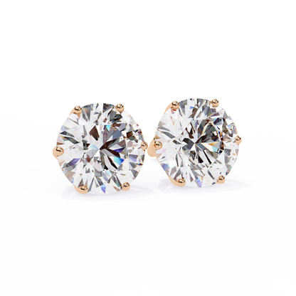Lustre Round Lab Grown Diamond Studs