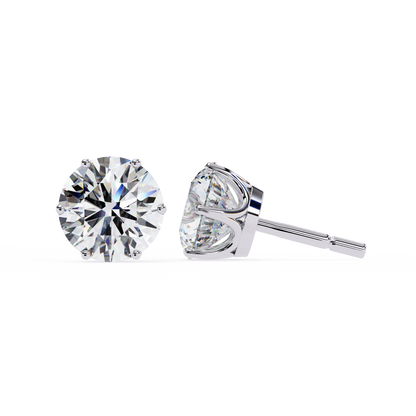 Lustre Round Lab Grown Diamond Studs