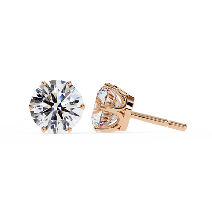 Lustre Round Lab Grown Diamond Studs