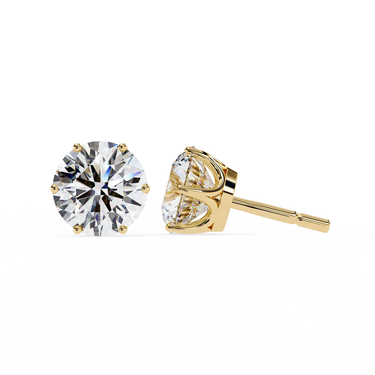 Lustre Round Lab Grown Diamond Studs - Ophiratbf