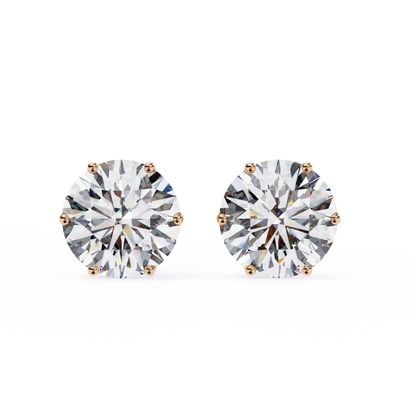 Lustre Round Lab Grown Diamond Studs