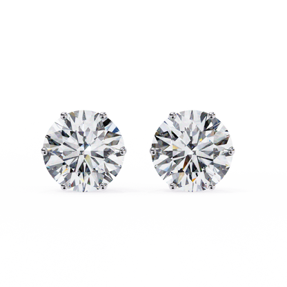 Lustre Round Lab Grown Diamond Studs