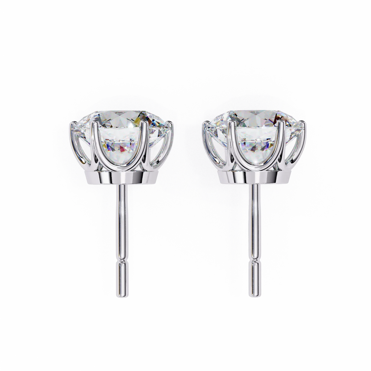 Lustre Round Lab Grown Diamond Studs - Ophiratbf