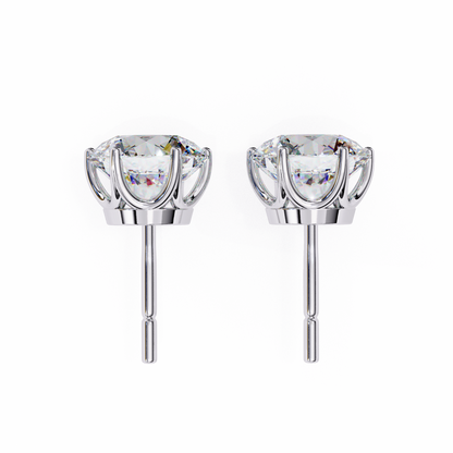 Lustre Round Lab Grown Diamond Studs