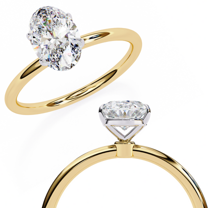 Auralia Oval Lab Grown Diamond Solitaire Ring