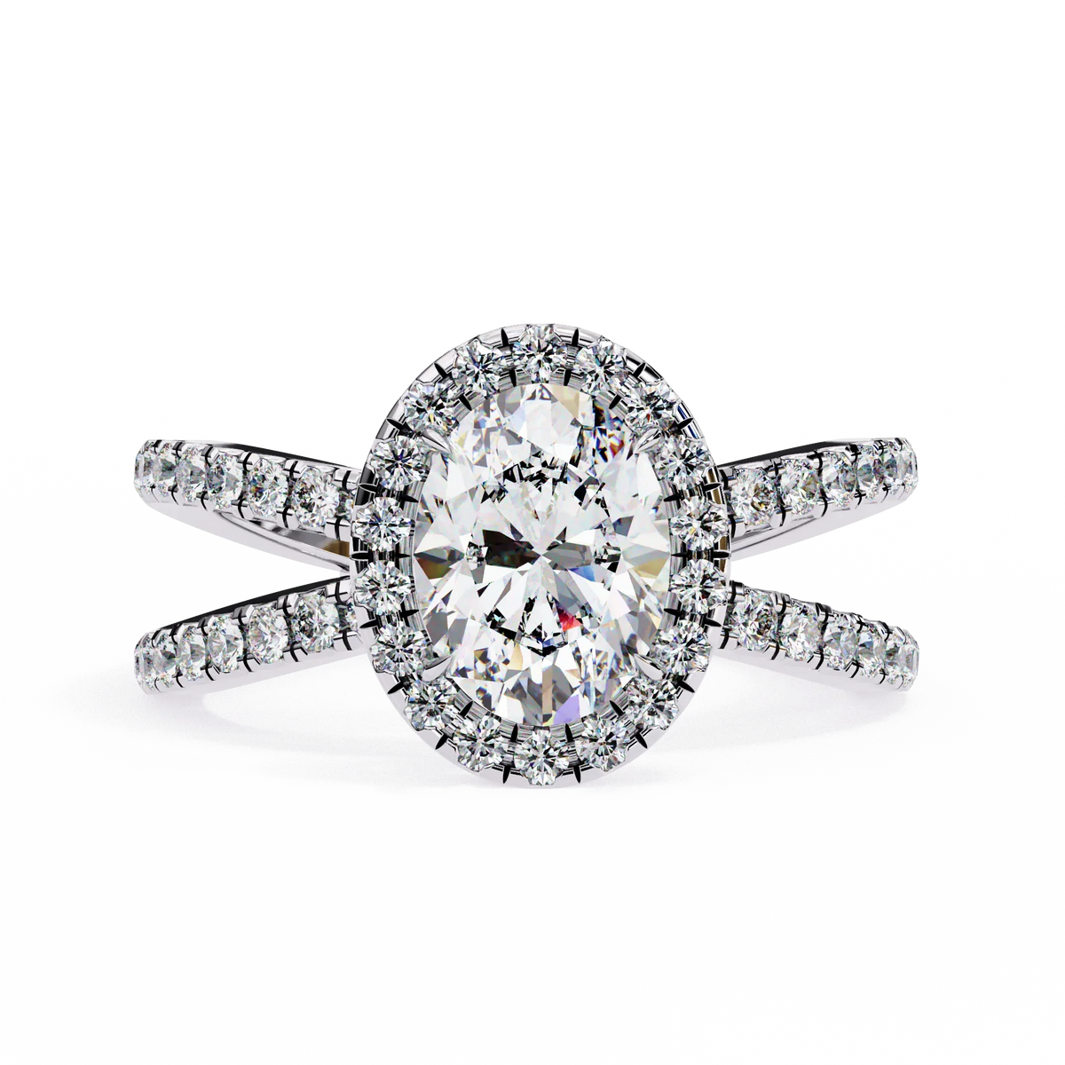 Aurelia Lab Grown Diamond Oval Infinity Halo Ring - Ophiratbf