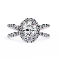 Aurelia Lab Grown Diamond Oval Infinity Halo Ring - Ophiratbf