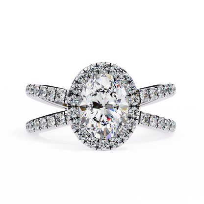 Aurelia Lab Grown Diamond Oval Infinity Halo Ring