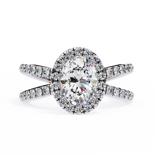Aurelia Lab Grown Diamond Oval Infinity Halo Ring