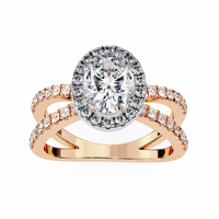 Aurelia Lab Grown Diamond Oval Infinity Halo Ring - Ophiratbf
