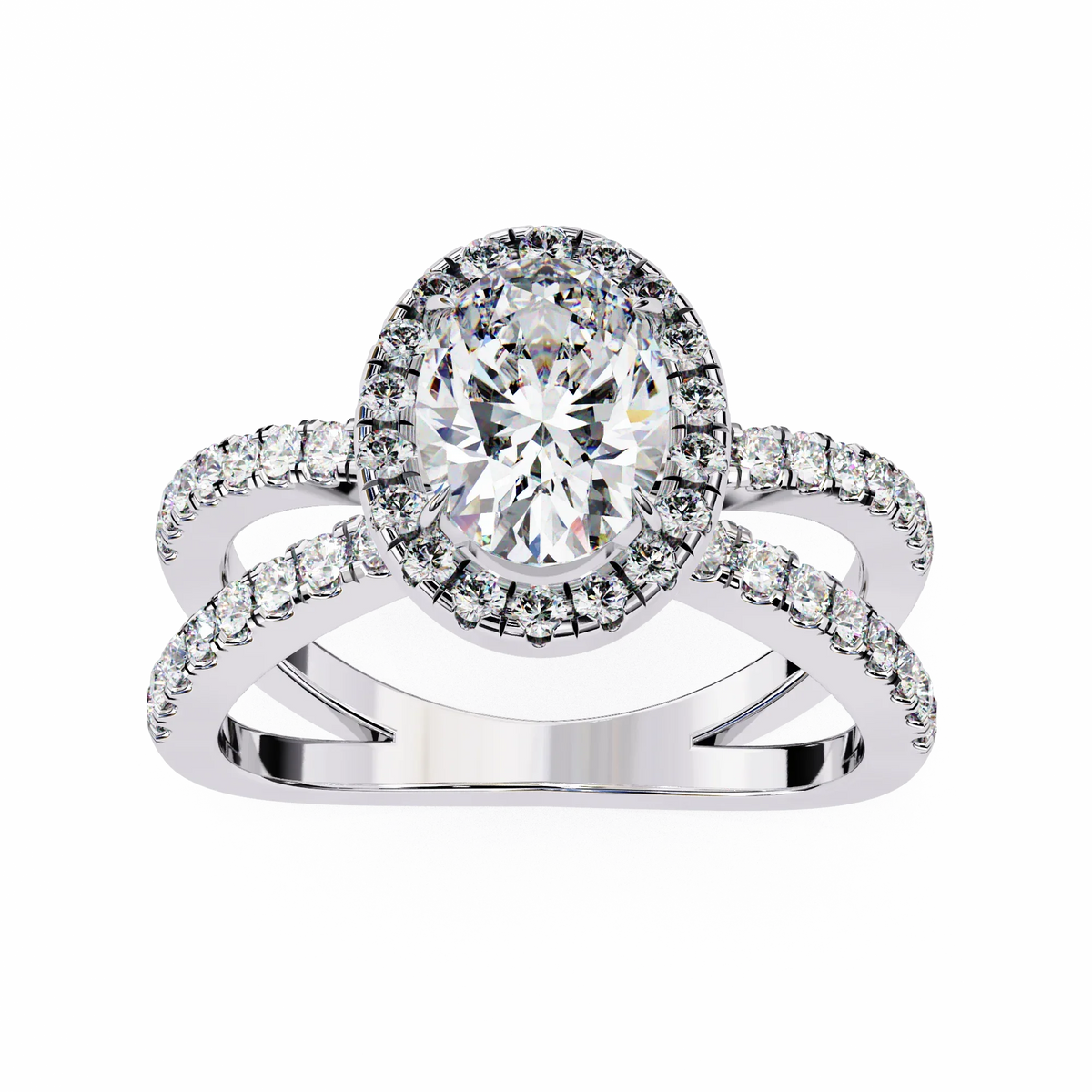 Aurelia Lab Grown Diamond Oval Infinity Halo Ring - Ophiratbf