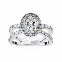 Aurelia Lab Grown Diamond Oval Infinity Halo Ring - Ophiratbf