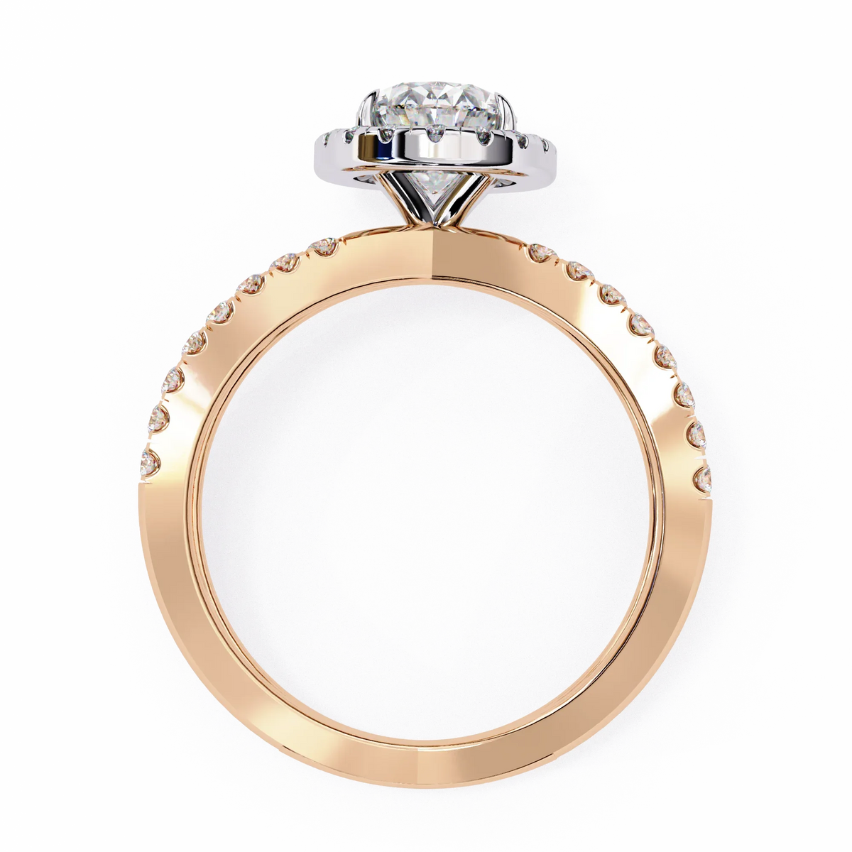 Aurelia Lab Grown Diamond Oval Infinity Halo Ring - Ophiratbf