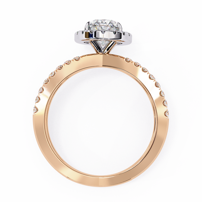 Aurelia Lab Grown Diamond Oval Infinity Halo Ring
