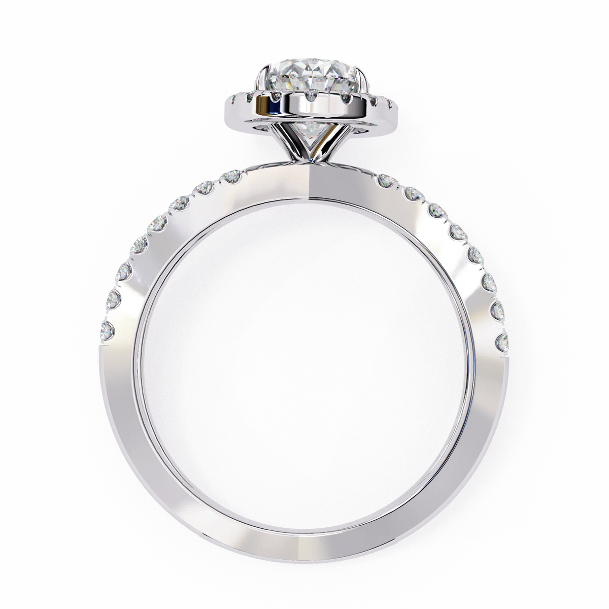 Aurelia Lab Grown Diamond Oval Infinity Halo Ring - Ophiratbf