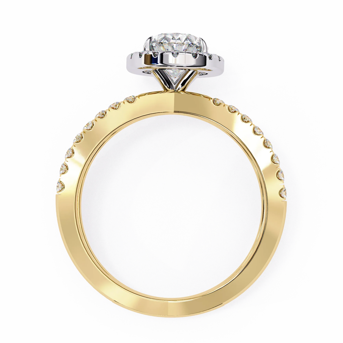 Aurelia Lab Grown Diamond Oval Infinity Halo Ring - Ophiratbf