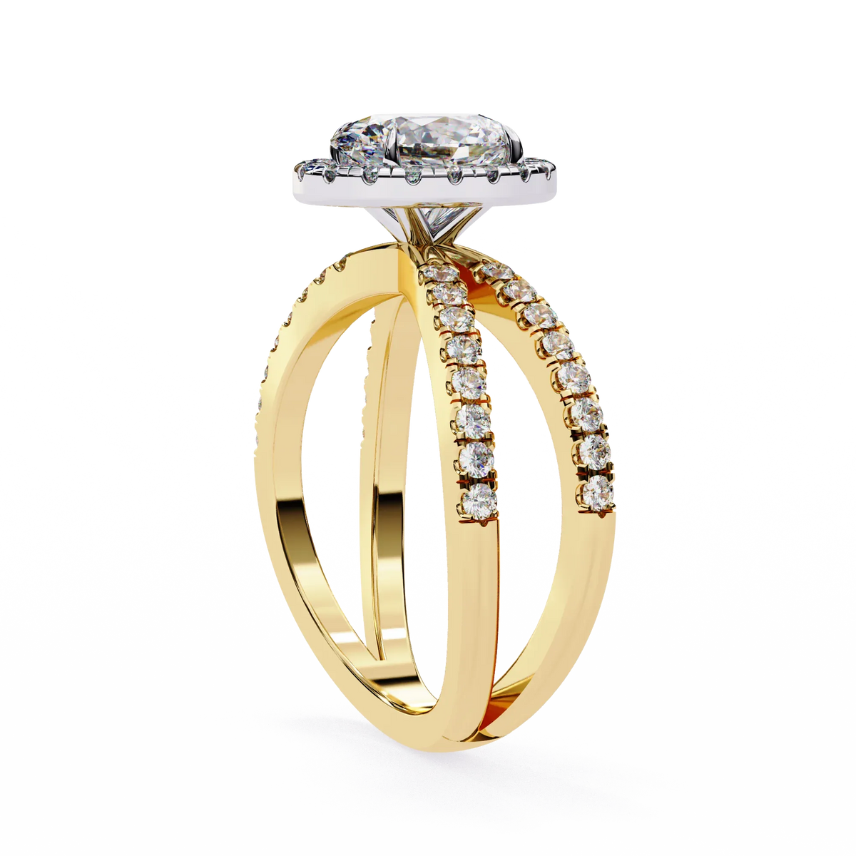 Aurelia Lab Grown Diamond Oval Infinity Halo Ring - Ophiratbf