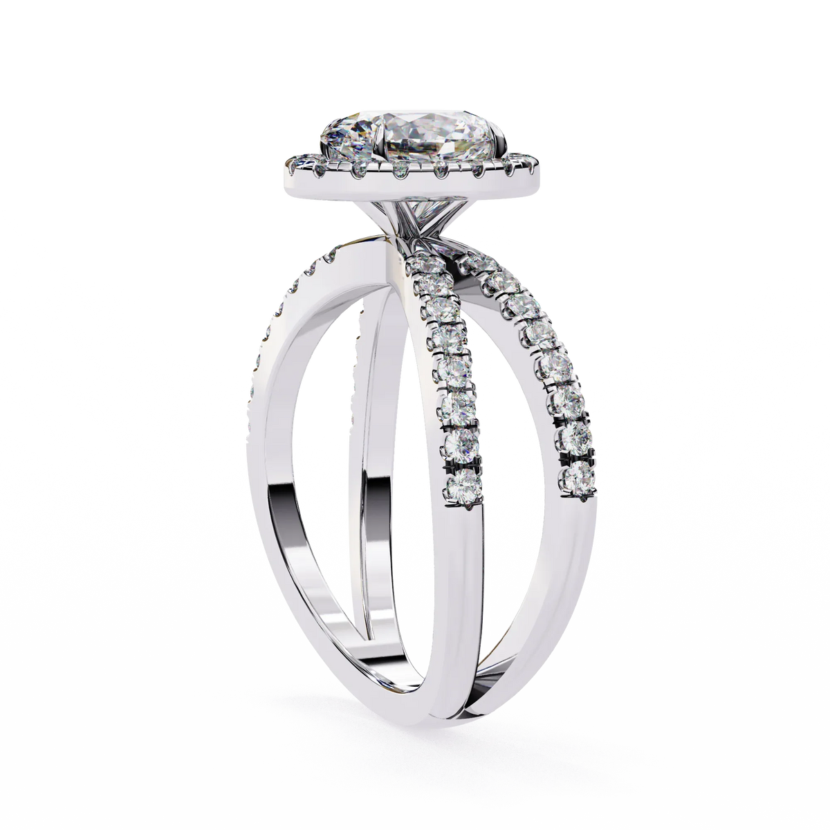 Aurelia Lab Grown Diamond Oval Infinity Halo Ring - Ophiratbf