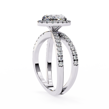 Aurelia Lab Grown Diamond Oval Infinity Halo Ring