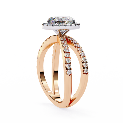 Aurelia Lab Grown Diamond Oval Infinity Halo Ring