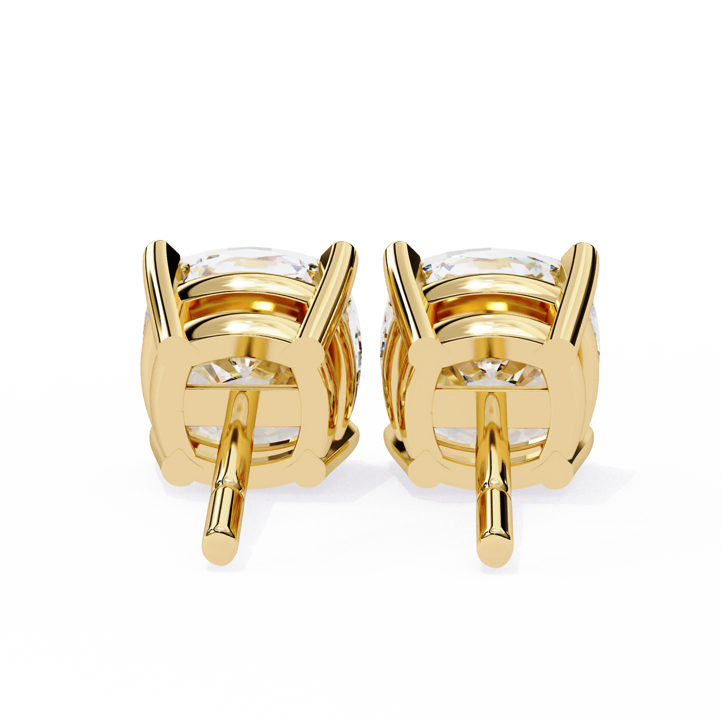 cushion glow lab grown diamond studs