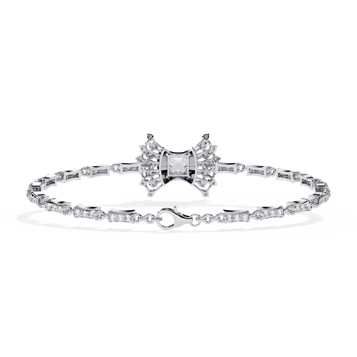 Celestial Princess Cut Lab Grown Diamond Bracelet - Ophiratbf