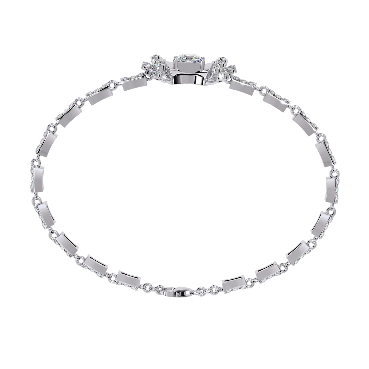 Celestial Princess Cut Lab Grown Diamond Bracelet - Ophiratbf