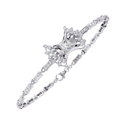 Celestial Princess Cut Lab Grown Diamond Bracelet