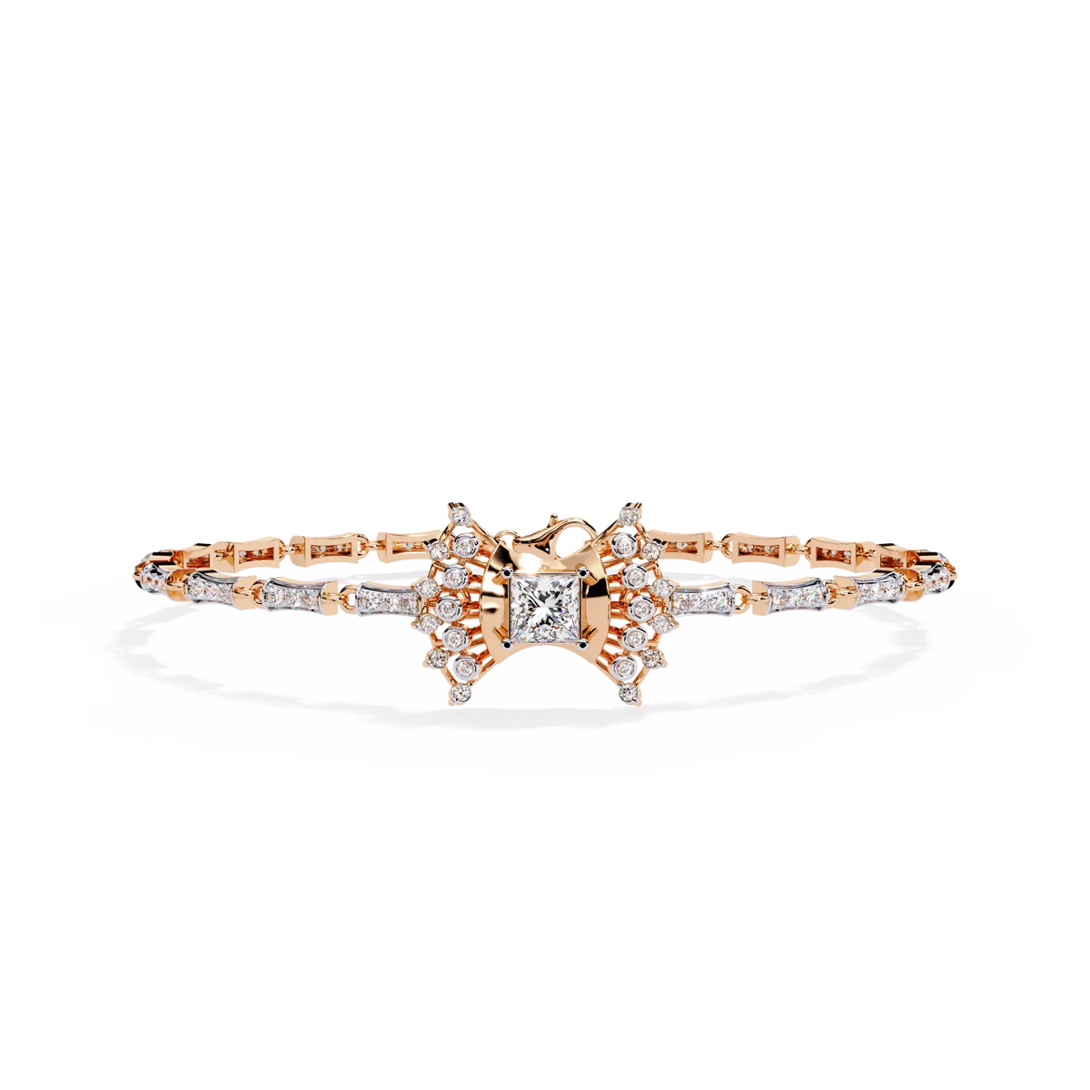 Celestial Princess Cut Lab Grown Diamond Bracelet - Ophiratbf
