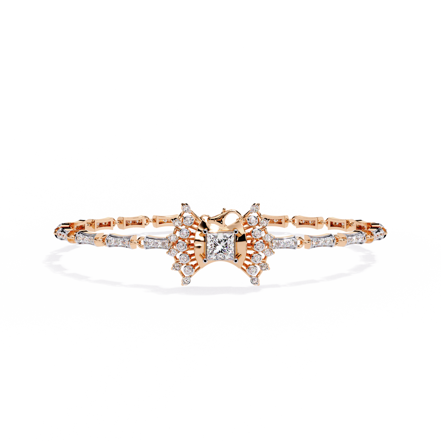 celestial princess cut lab grown diamond bracelet