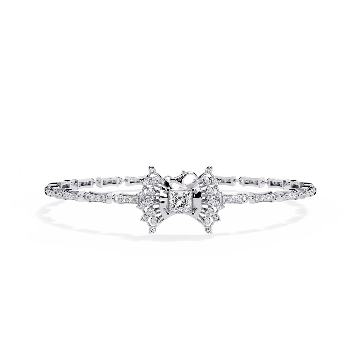 Celestial Princess Cut Lab Grown Diamond Bracelet - Ophiratbf