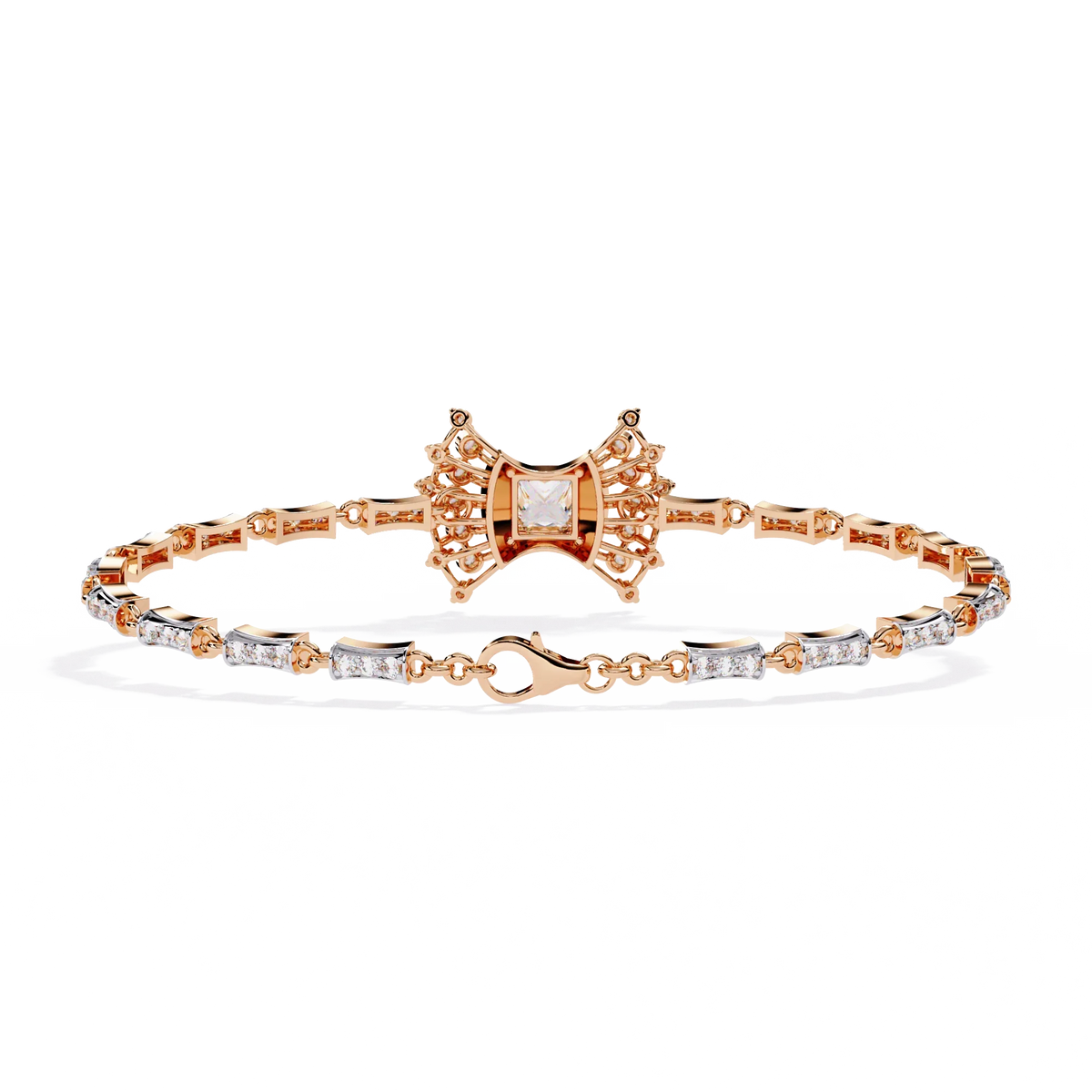 Celestial Princess Cut Lab Grown Diamond Bracelet - Ophiratbf