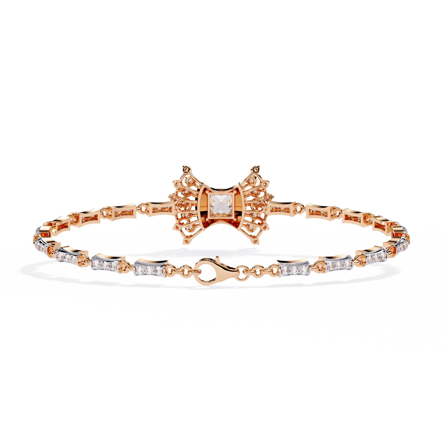 celestial princess cut lab grown diamond bracelet