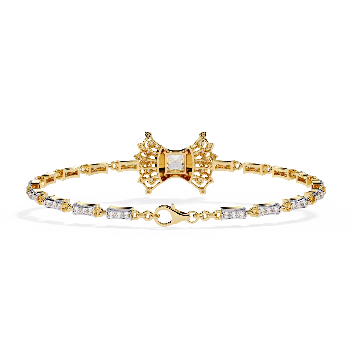 Celestial Princess Cut Lab Grown Diamond Bracelet - Ophiratbf