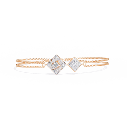 Geometra Dual Motif Lab Grown Diamond Bangle